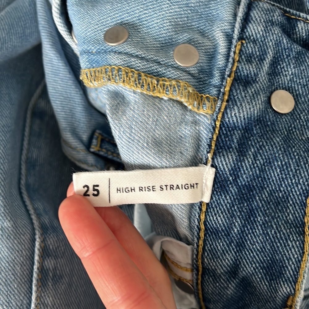 PacSun Two Panel High Waisted Straight Leg Jeans - Picture 6 of 9